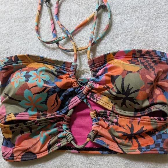 Billabong Mamacita Koko Bikini Top – Multicolor Women’s Small NWT - Picture 5 of 11